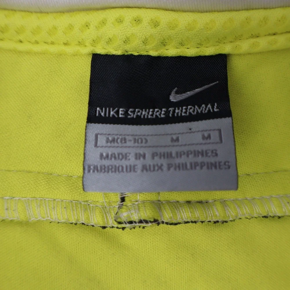 Nike Sphere Thermal Pullover Womens‎ M Grey Neon Yellow 1/4 Zip H40510STP